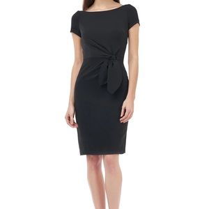 JS COLLECTION STRETCH CREPE SIDE BOW DRESS